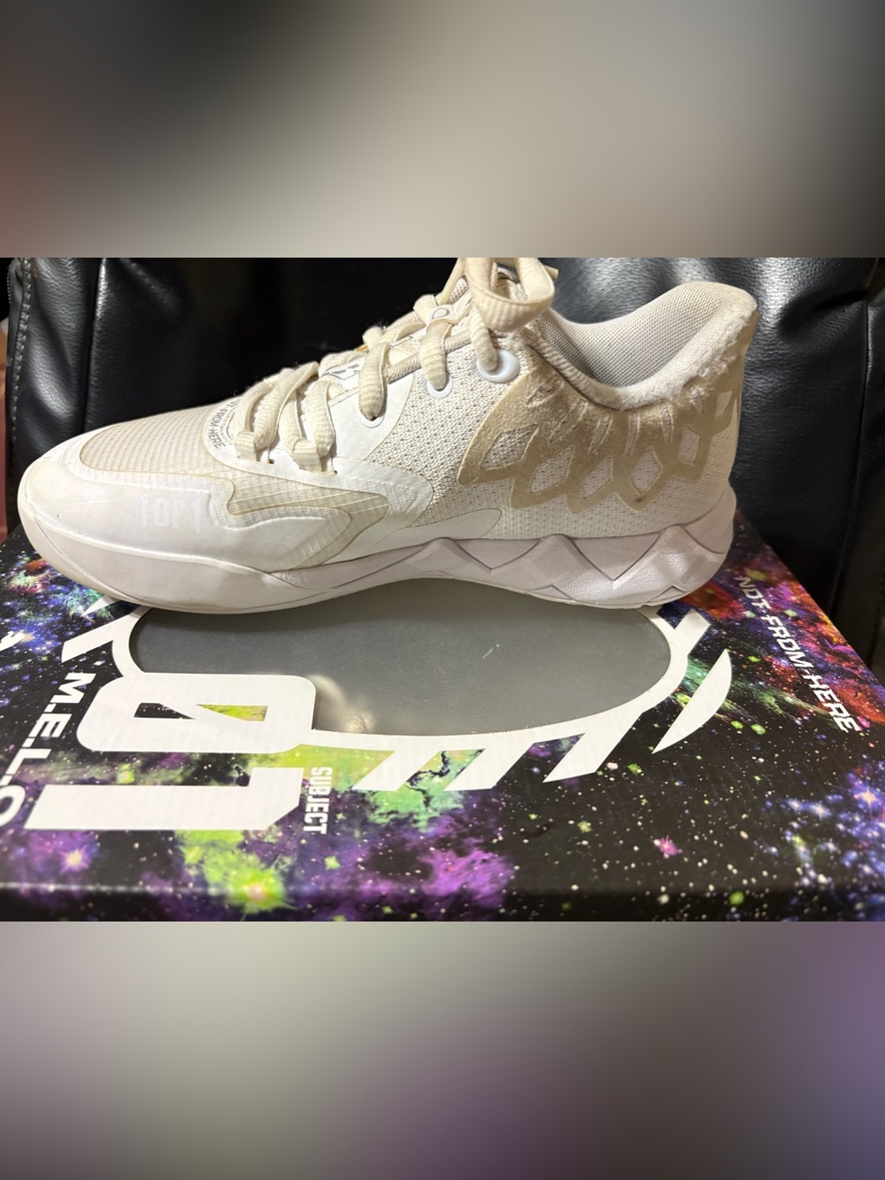 Puma Women's Cream Lace-Up Sneakers